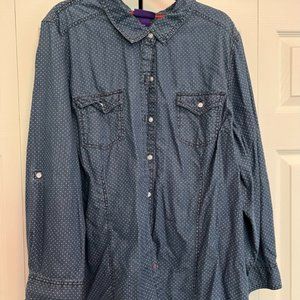 Women's Jean Poke-a-Dot Button Down